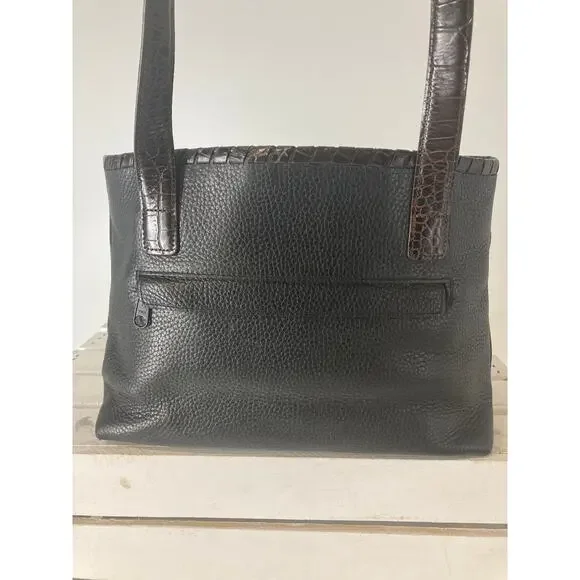 BRIGHTON D136855 MEIDUM BLACK PEBBLED LEATHER SHOULDER BAG - Picture 3 of 12